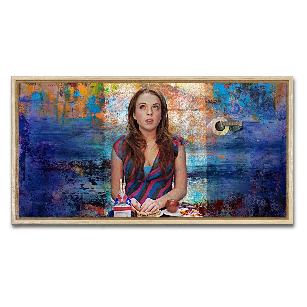 AUTO-MOCKUP WHITE | Mean Girls Bathroom Lunch | 1 Piece | Natural Framed Canvas | group=2x1