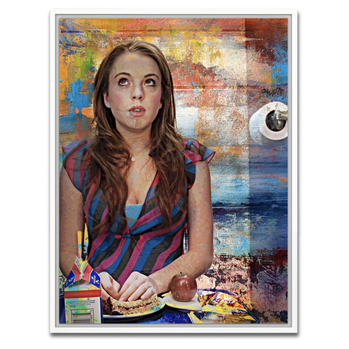 AUTO-MOCKUP WHITE | Mean Girls Bathroom | 1 Piece | White Framed Canvas | group=3x4