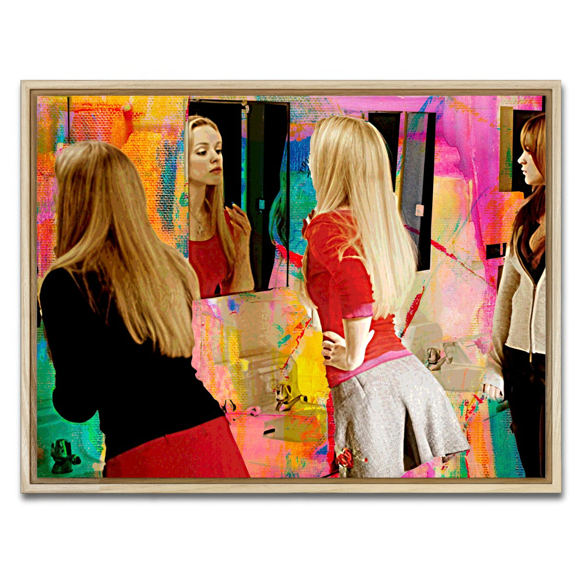 AUTO-MOCKUP WHITE | Mean Girls Lipstick | 1 Piece | Natural Framed Canvas | group=4x3