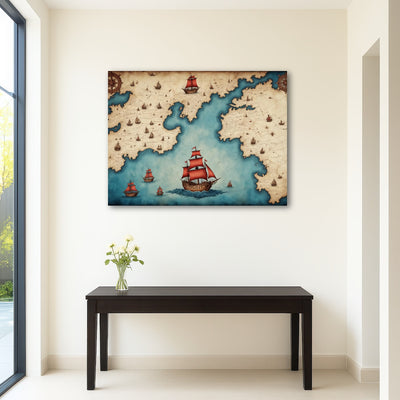 AUTO-MOCKUP ROOM | Medieval nautical map