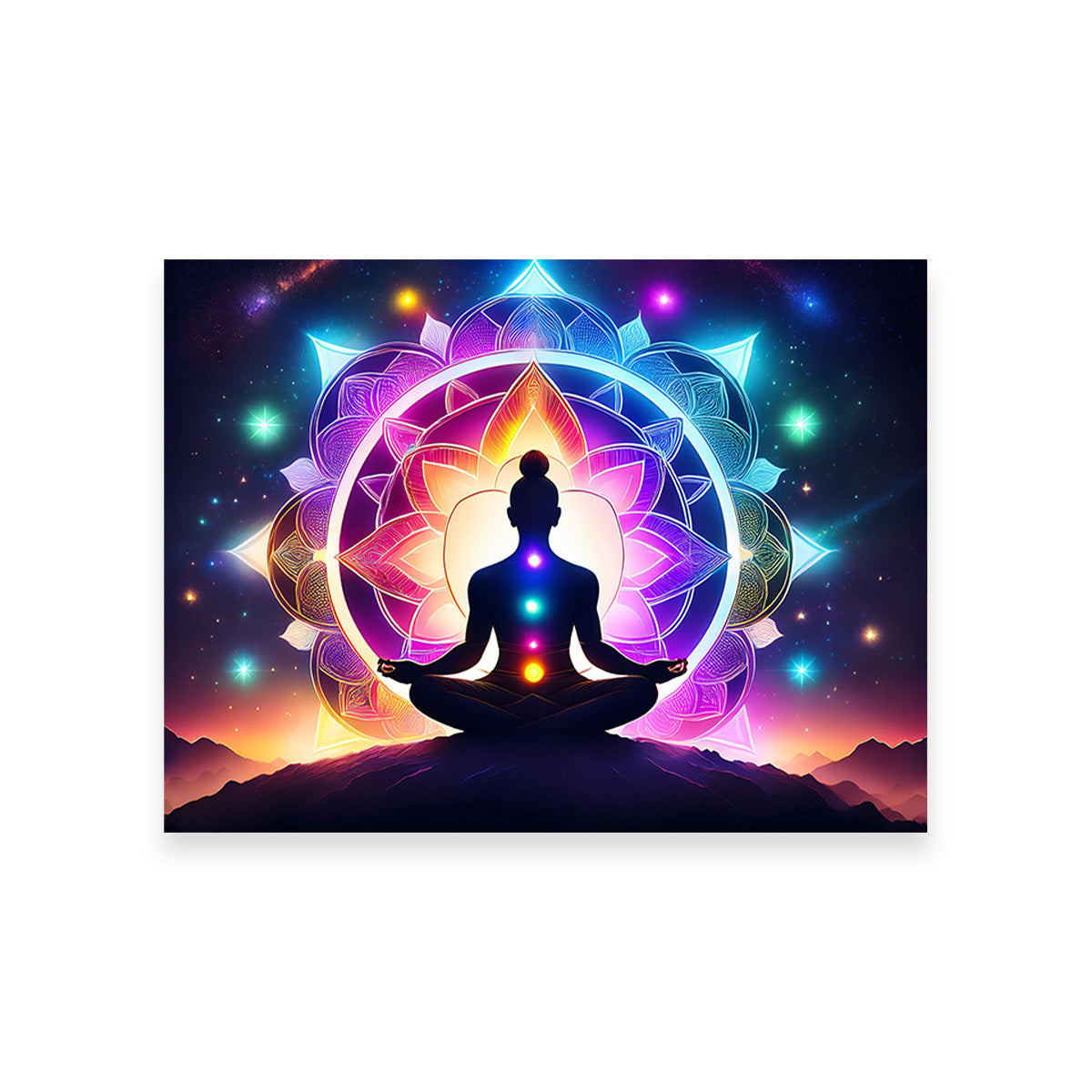 Meditating Chakras Wall Art