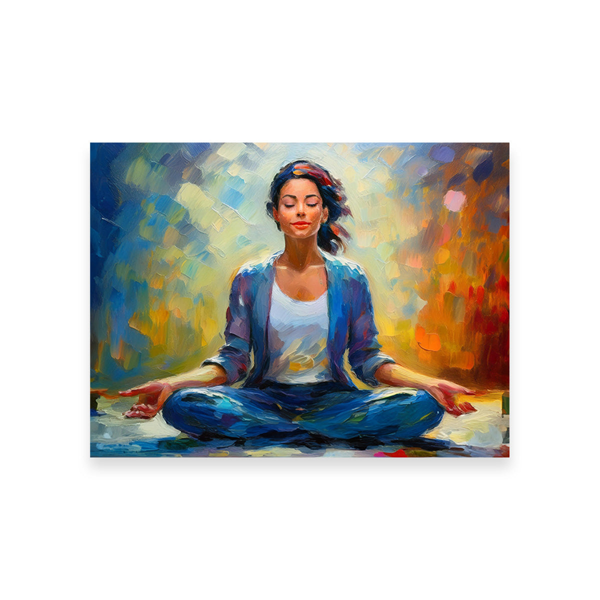 Meditating Woman Wall Art