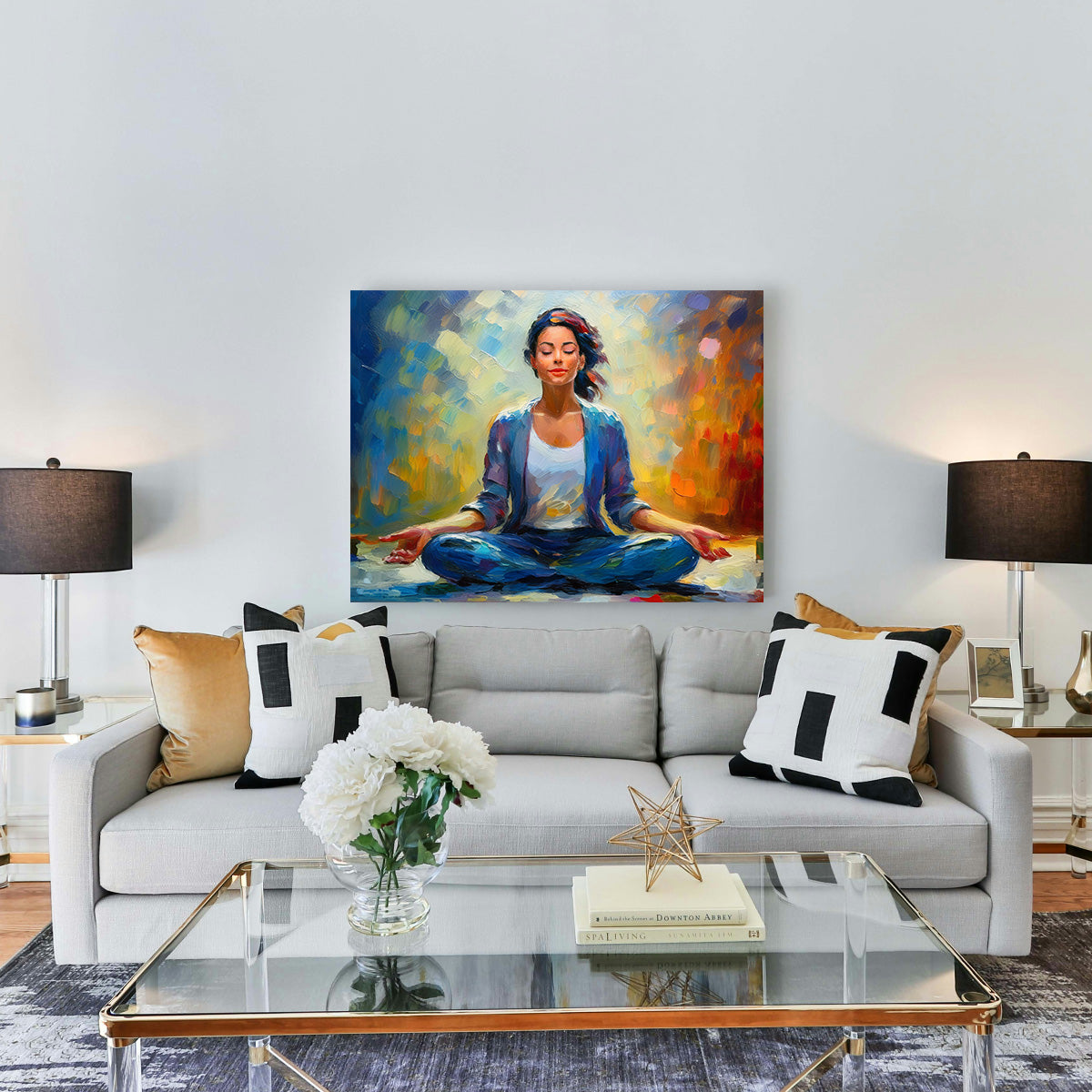 Meditating Woman Wall Art
