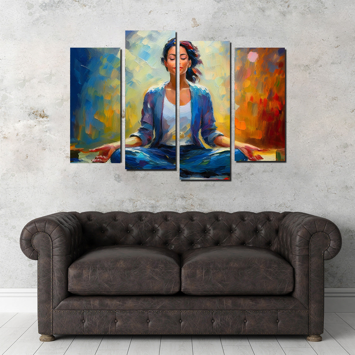 Meditating Woman Wall Art