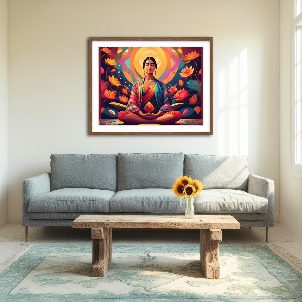 AUTO-MOCKUP ROOM | Meditating Mind Wall Art