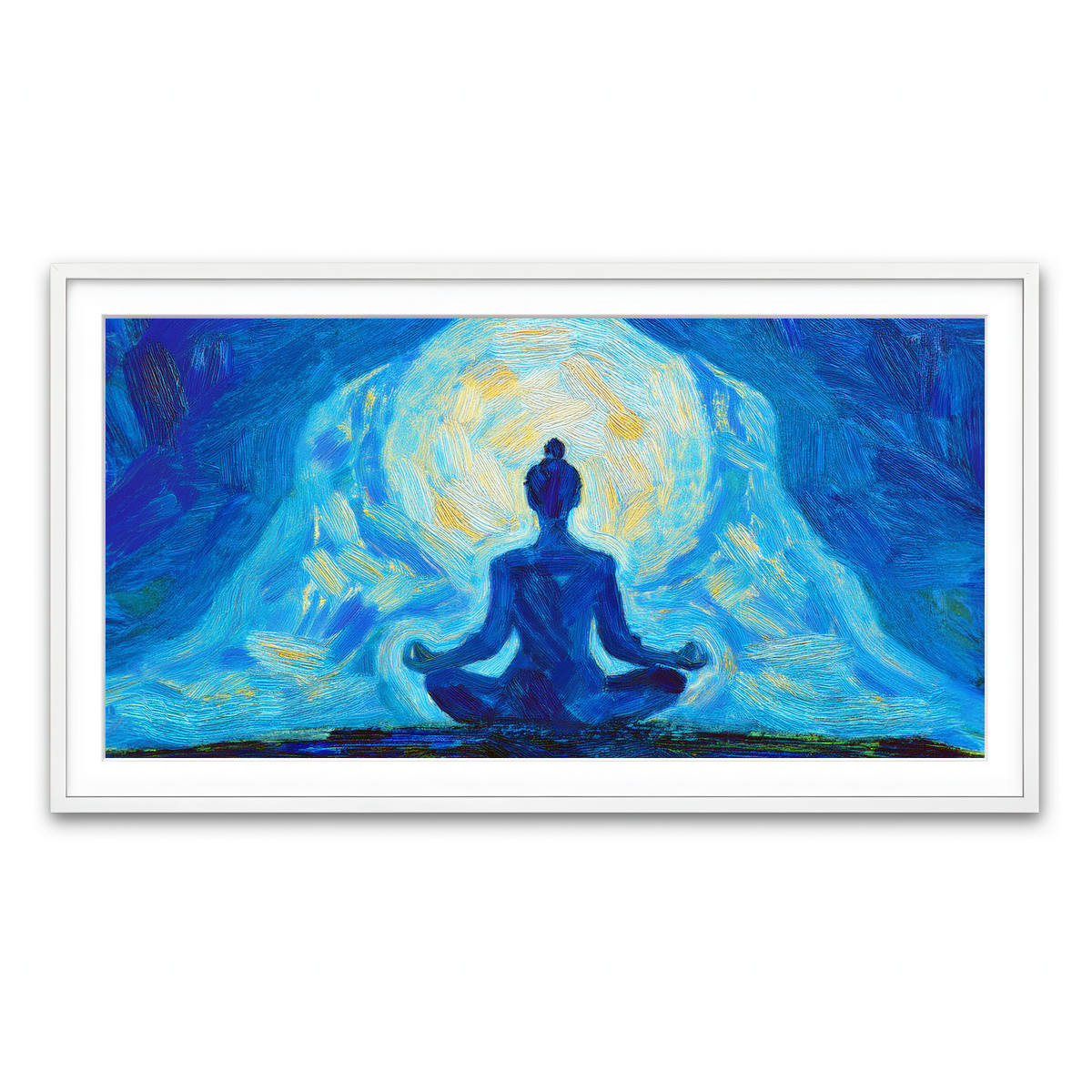 Framed Print 2x1 White