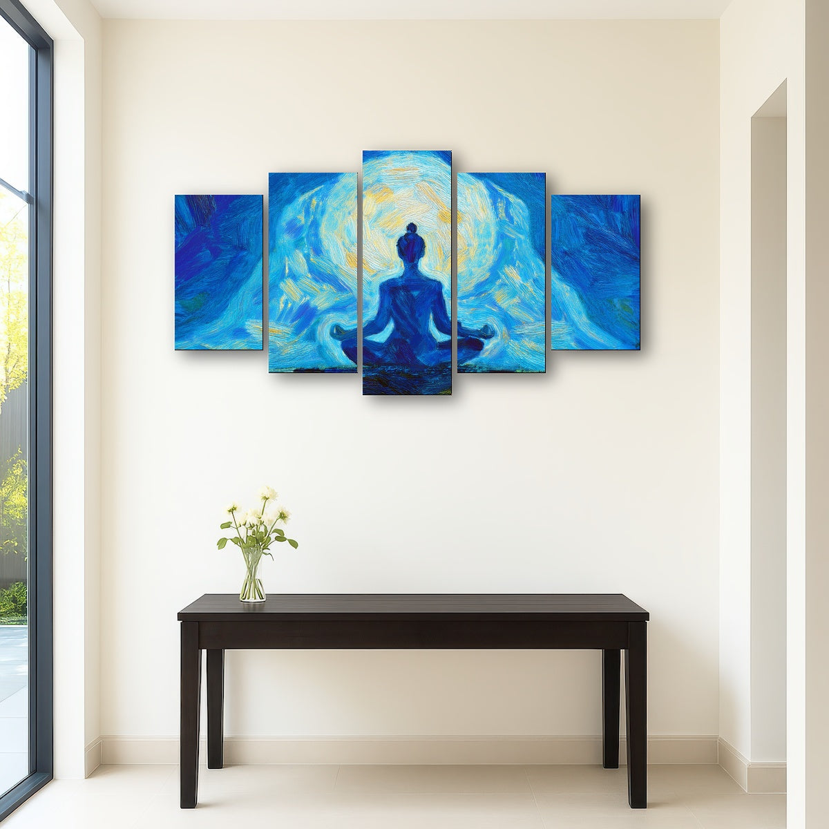 AUTO-MOCKUP ROOM | Meditating Silhouette