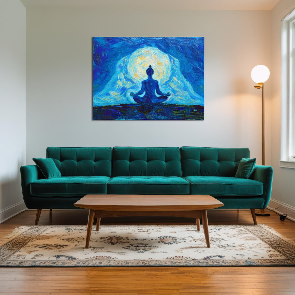 AUTO-MOCKUP ROOM | Meditating Silhouette