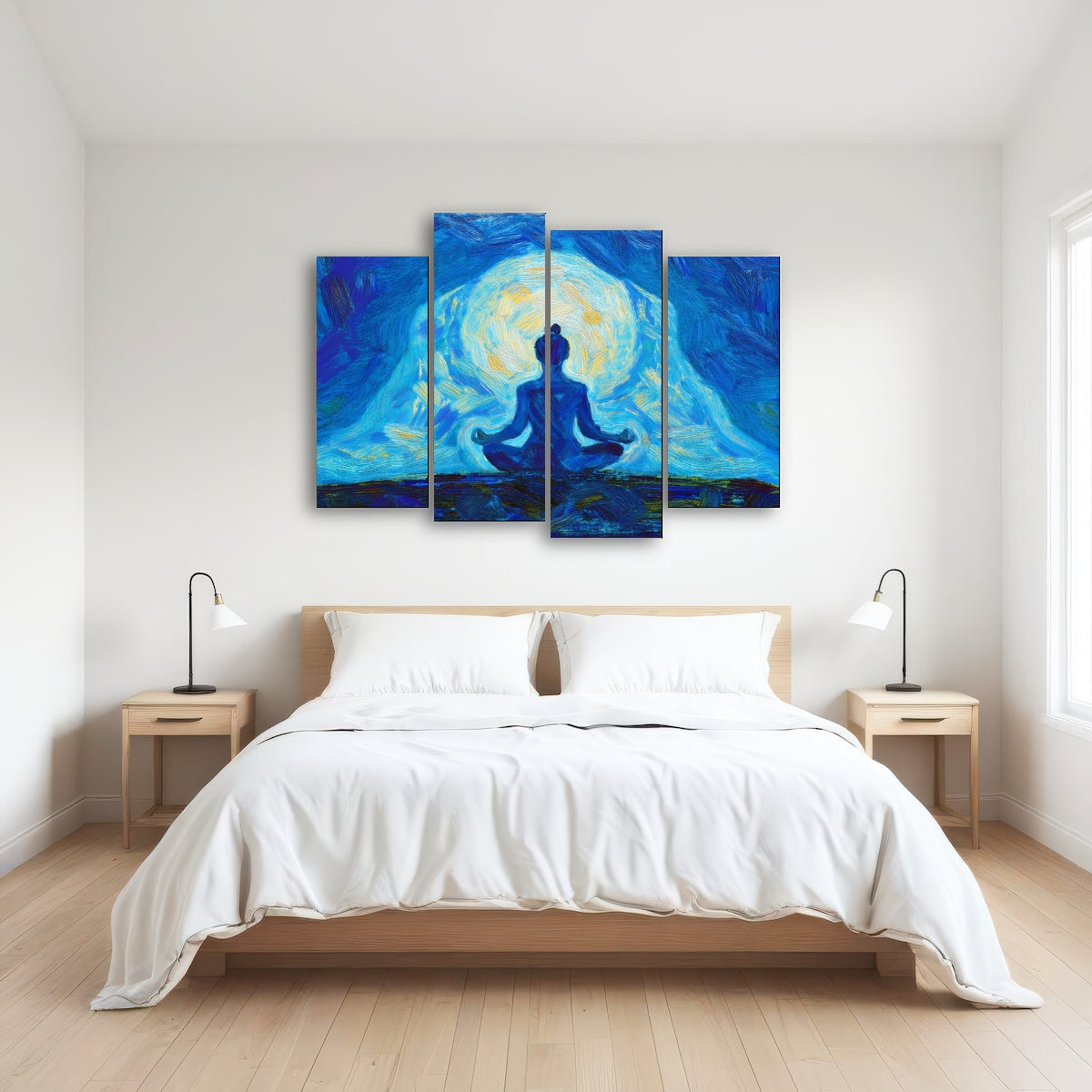 AUTO-MOCKUP ROOM | Meditating Silhouette