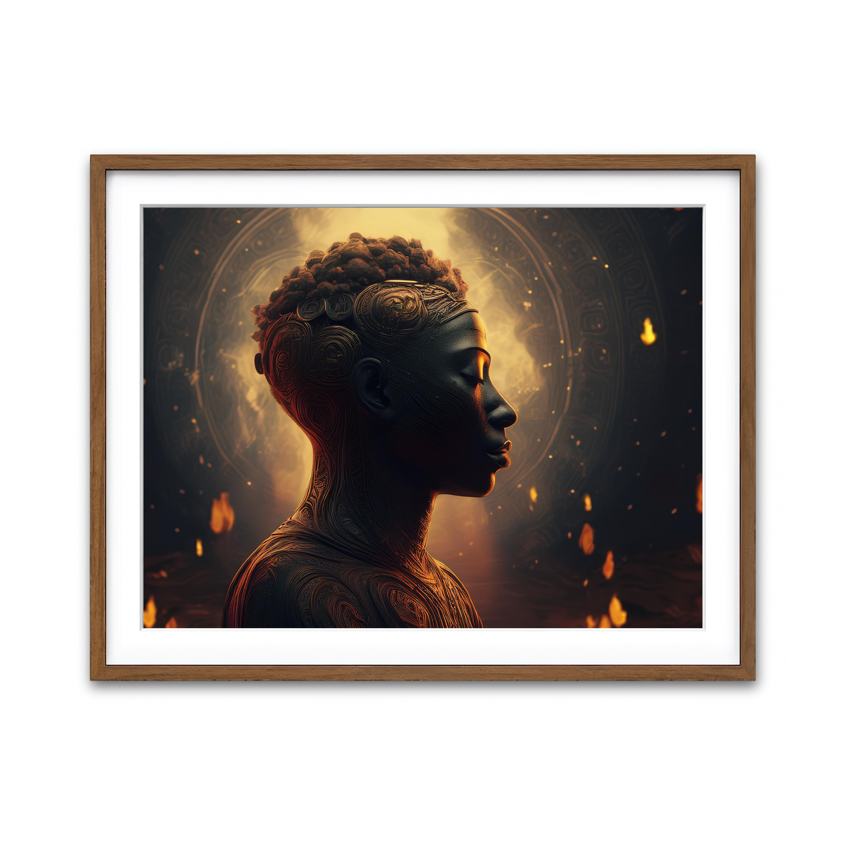 Framed Print 4x3 Walnut