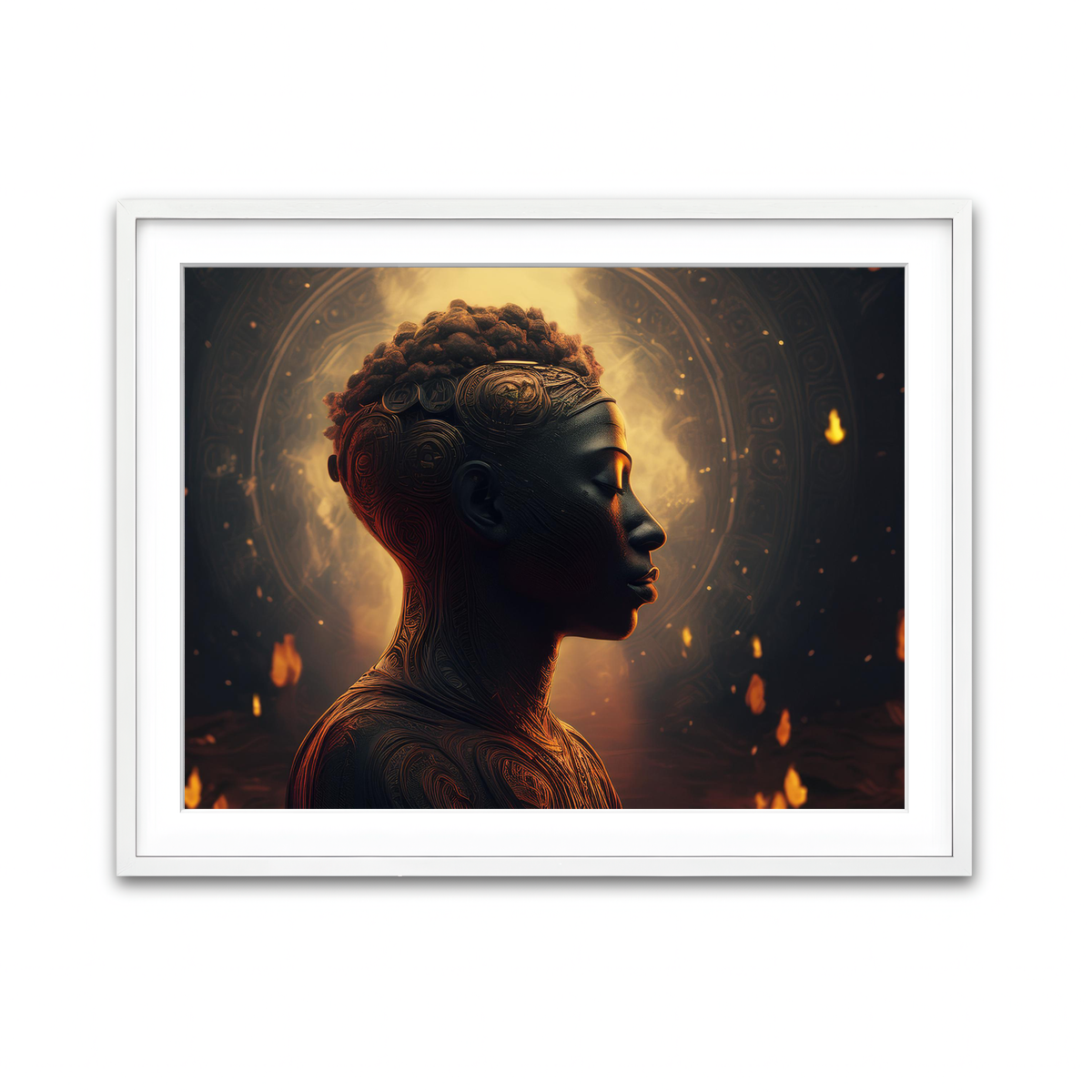 Framed Print 4x3 White