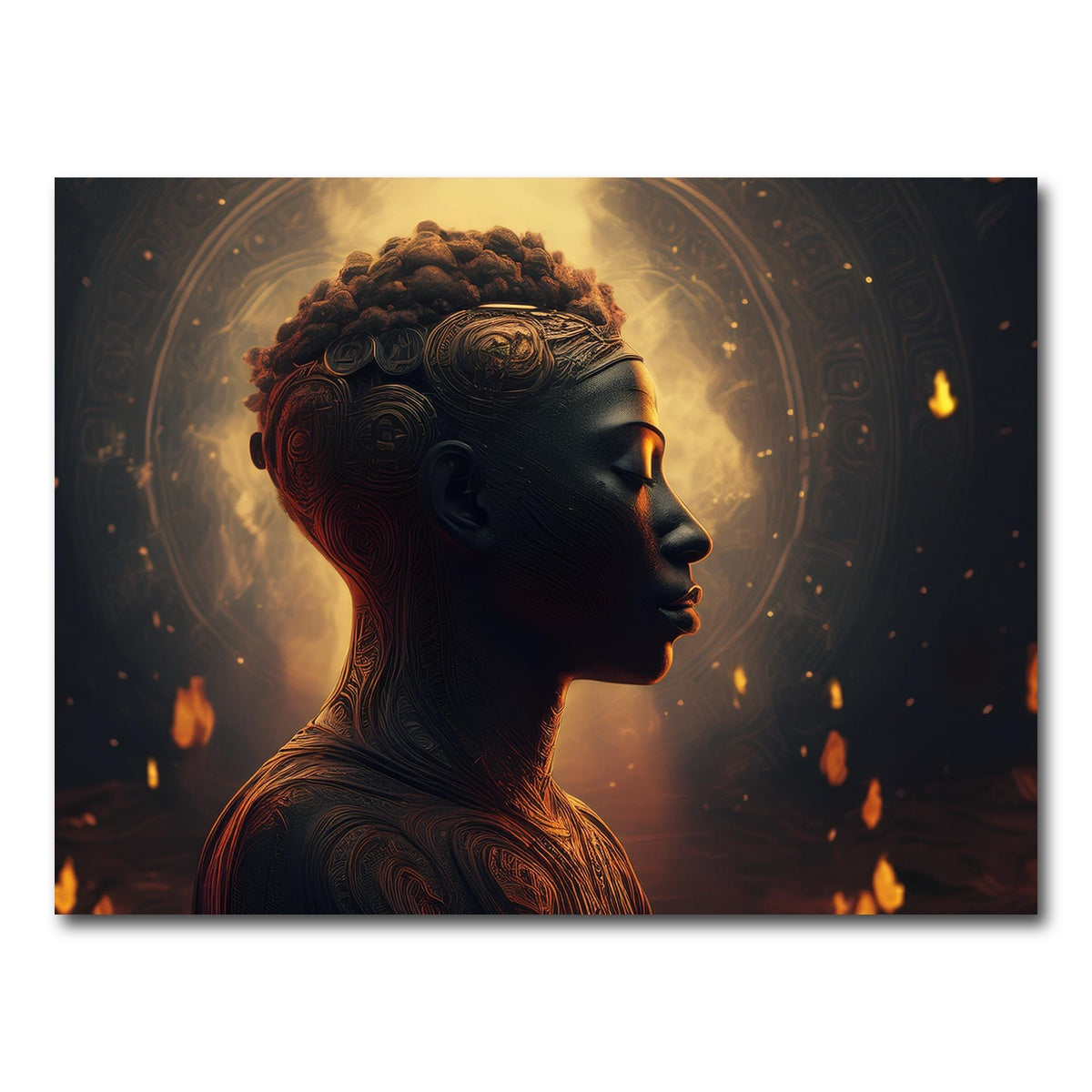 AUTO-MOCKUP WHITE | Meditating Soul | 1 Piece | Gallery Wrap Canvas | group=4x3