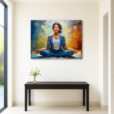 AUTO-MOCKUP ROOM | Meditating Woman