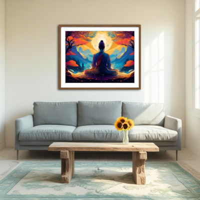 AUTO-MOCKUP ROOM | Meditation Painting Wall Art