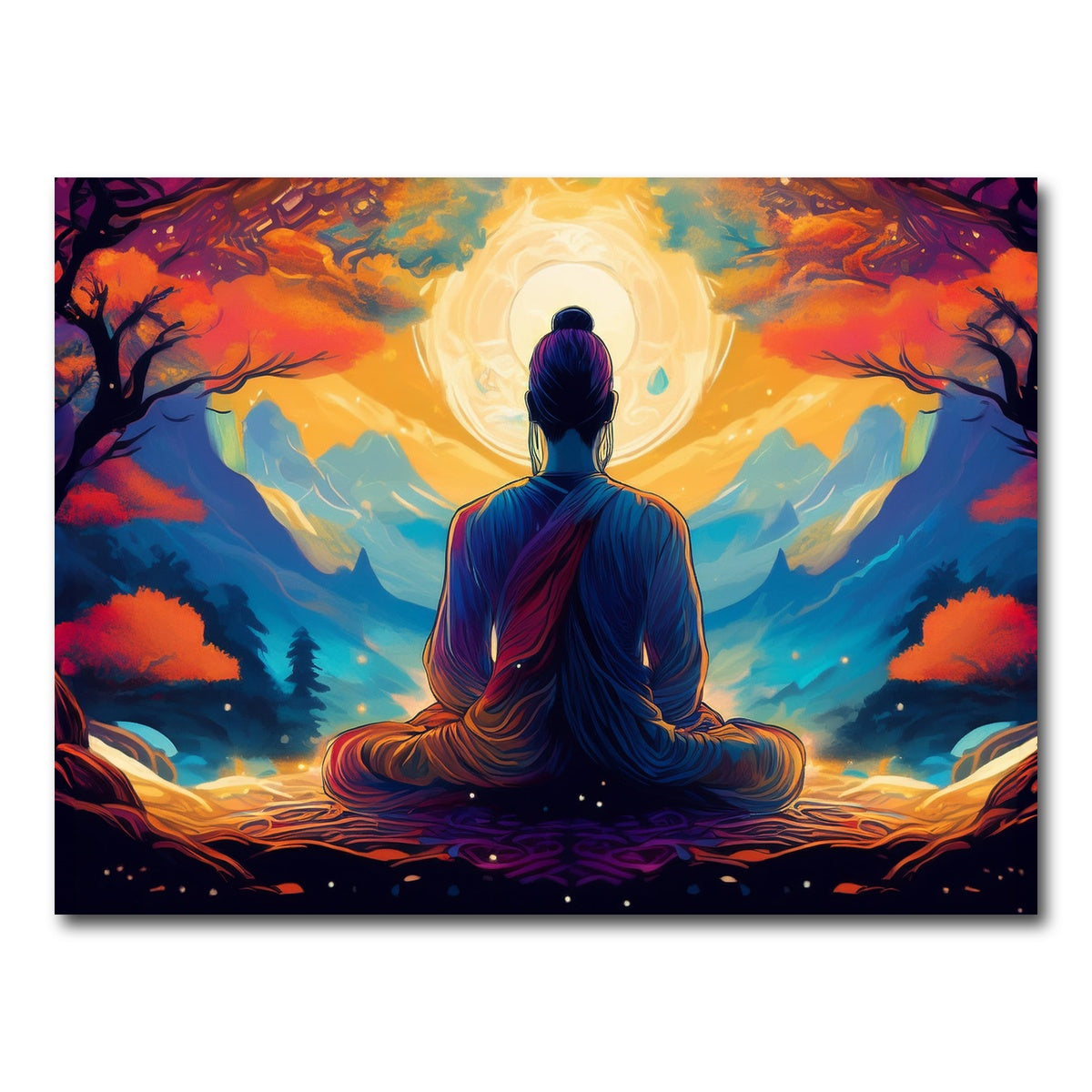 AUTO-MOCKUP WHITE | Meditation Painting | 1 Piece | Gallery Wrap Canvas | group=4x3