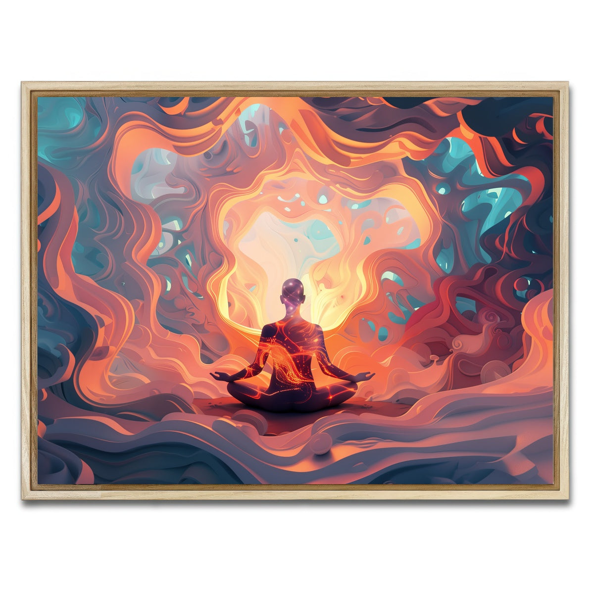 AUTO-MOCKUP WHITE | Meditation | 1 Piece | Natural Framed Canvas | group=4x3