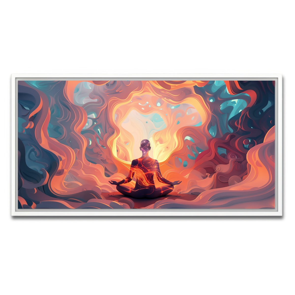 AUTO-MOCKUP WHITE | Meditation | 1 Piece | White Framed Canvas | group=2x1