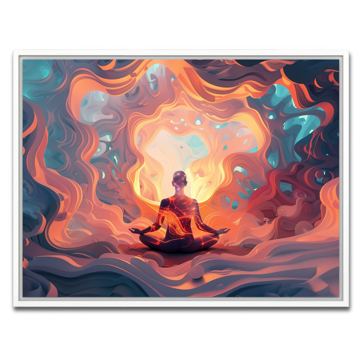AUTO-MOCKUP WHITE | Meditation | 1 Piece | White Framed Canvas | group=4x3