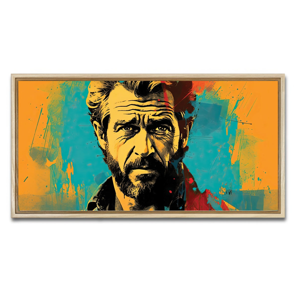 AUTO-MOCKUP WHITE | Mel Gibson II | 1 Piece | Natural Framed Canvas | group=2x1
