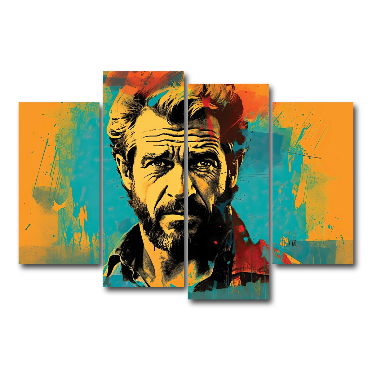 AUTO-MOCKUP WHITE | Mel Gibson II | 4 Piece | Gallery Wrap Canvas | group=4_short