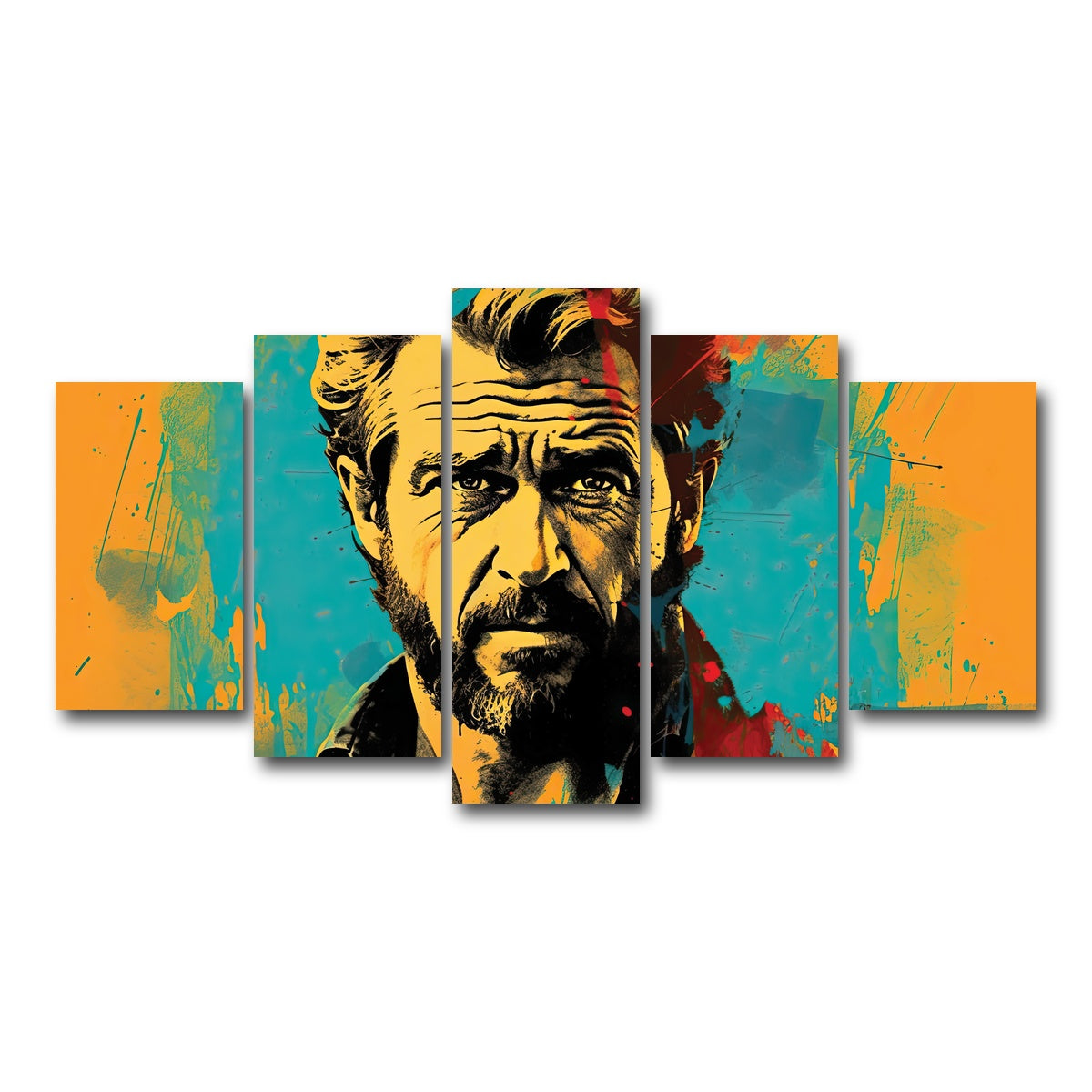 AUTO-MOCKUP WHITE | Mel Gibson II | 5 Piece | Gallery Wrap Canvas | group=5_normal