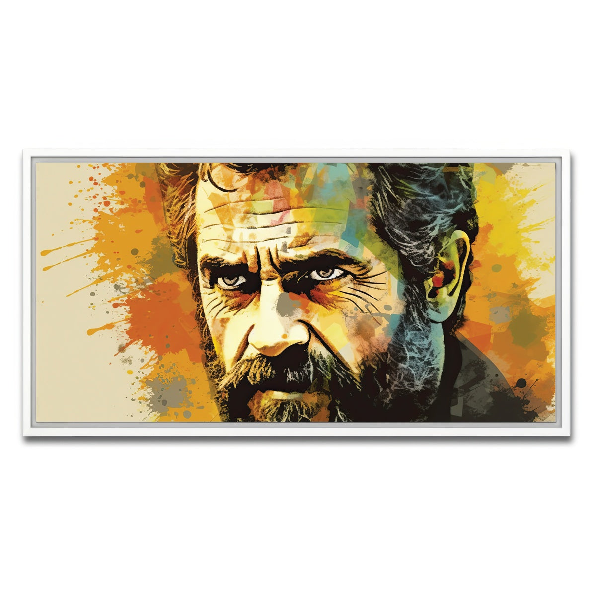 AUTO-MOCKUP WHITE | Mel Gibson I | 1 Piece | White Framed Canvas | group=2x1