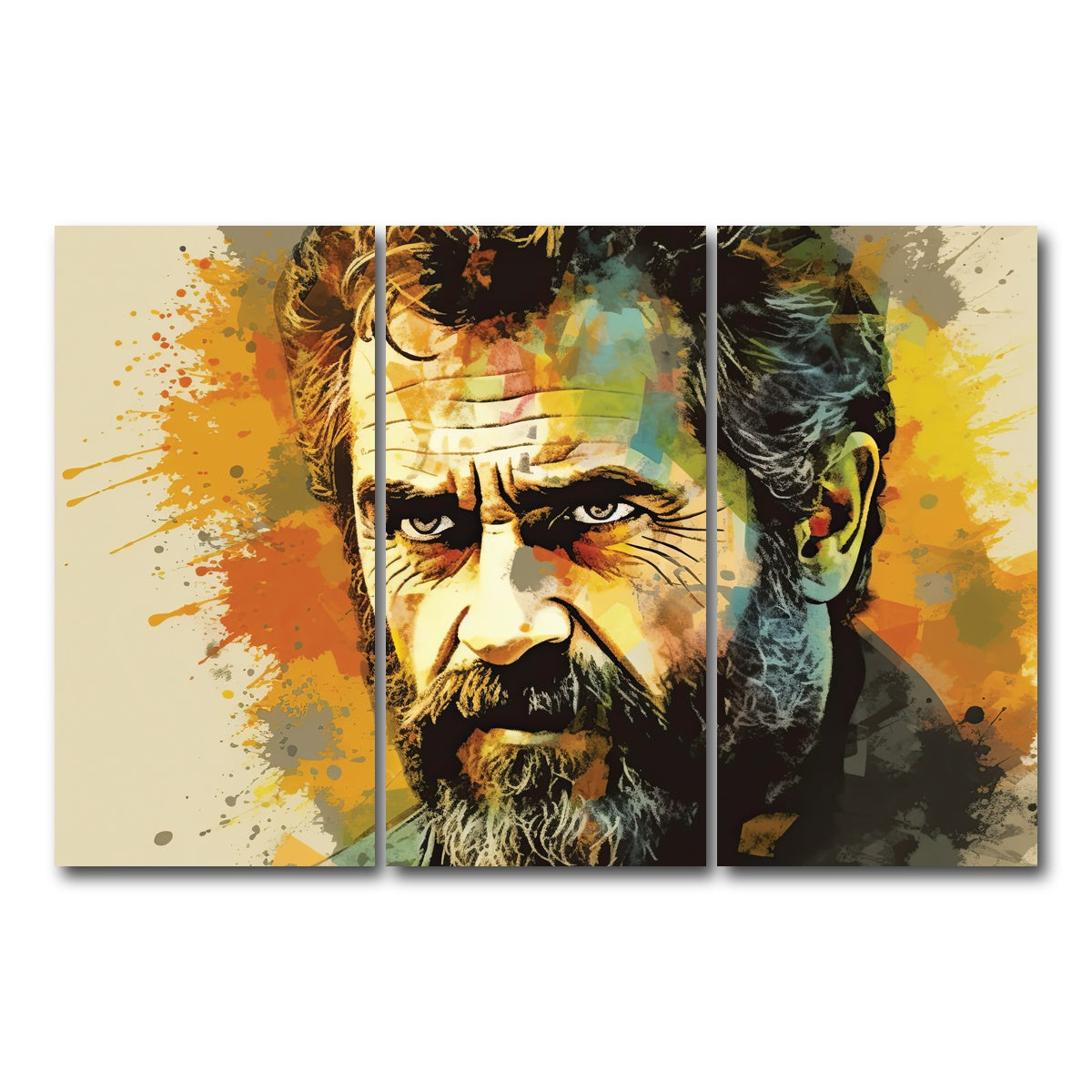 AUTO-MOCKUP WHITE | Mel Gibson I | 3 Piece | Gallery Wrap Canvas | group=12x24