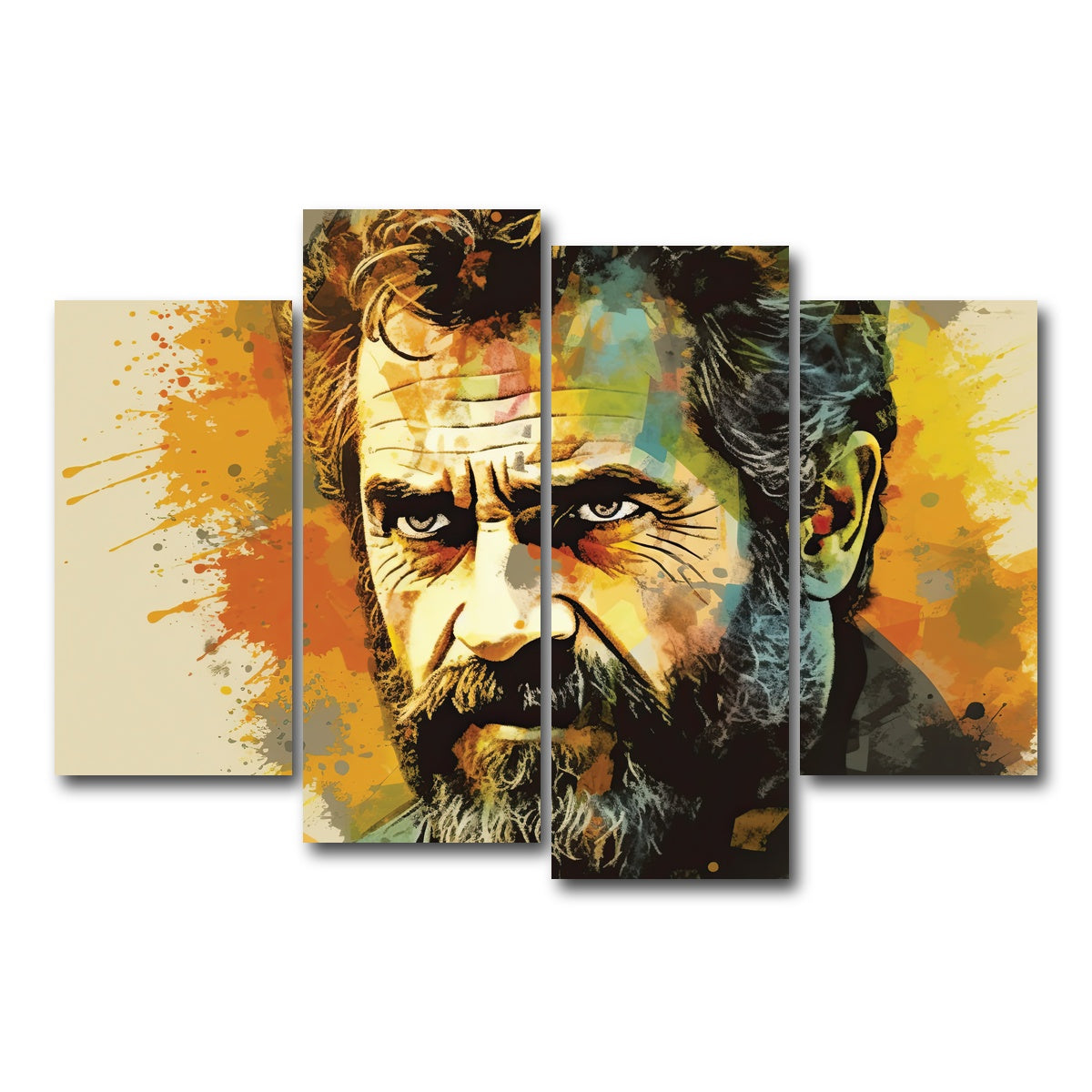 AUTO-MOCKUP WHITE | Mel Gibson I | 4 Piece | Gallery Wrap Canvas | group=4_short