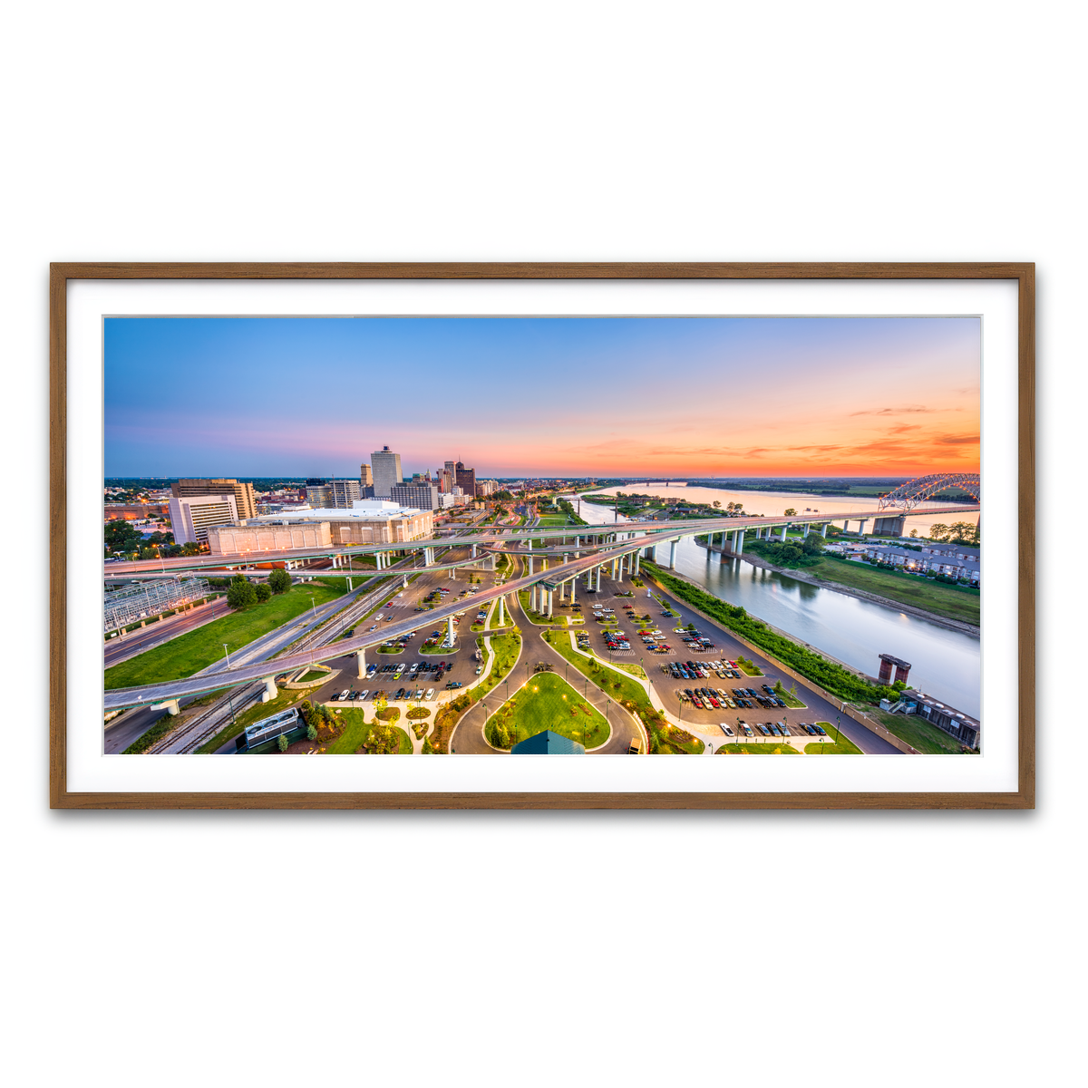 Framed Print 2x1 Walnut