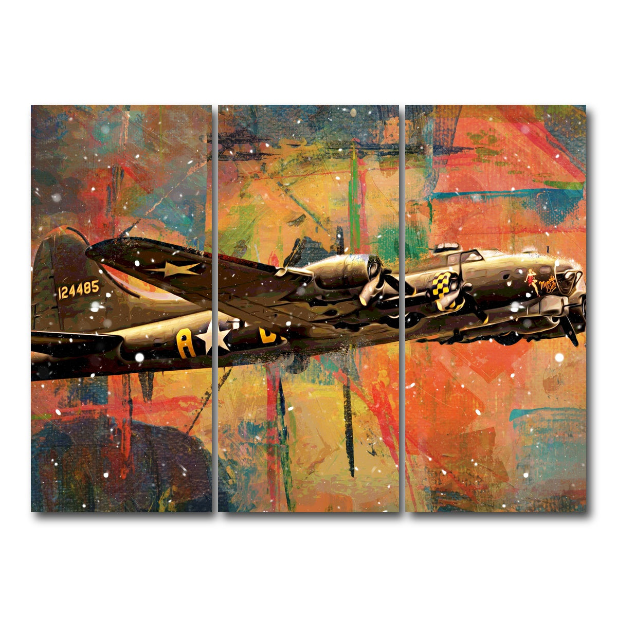 AUTO-MOCKUP WHITE | Memphis Belle | 3 Piece | Gallery Wrap Canvas | group=8x18