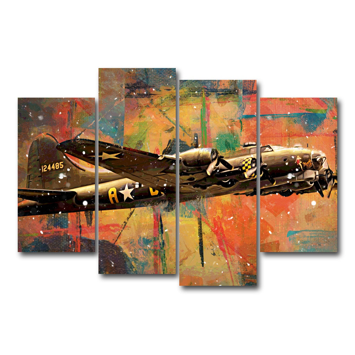 AUTO-MOCKUP WHITE | Memphis Belle | 4 Piece | Gallery Wrap Canvas | group=4_short