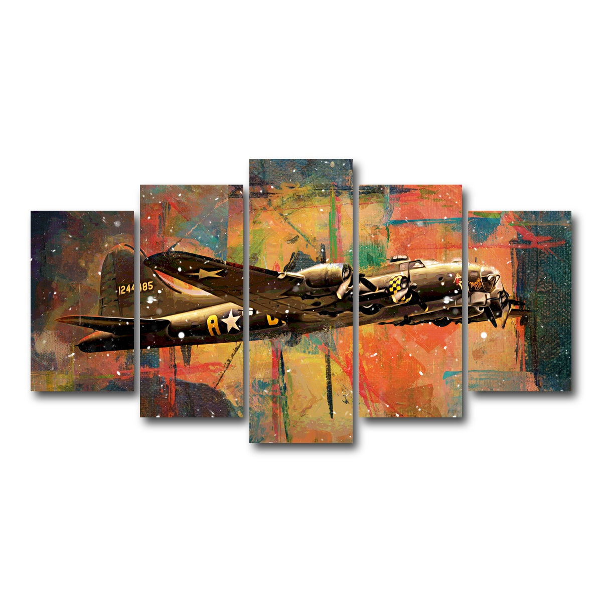 AUTO-MOCKUP WHITE | Memphis Belle | 5 Piece | Gallery Wrap Canvas | group=5_normal