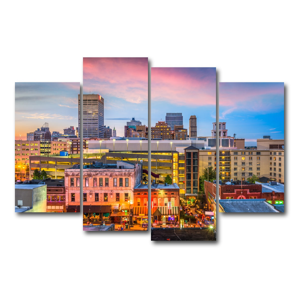 AUTO-MOCKUP WHITE | Memphis | 4 Piece | Gallery Wrap Canvas | group=4_short