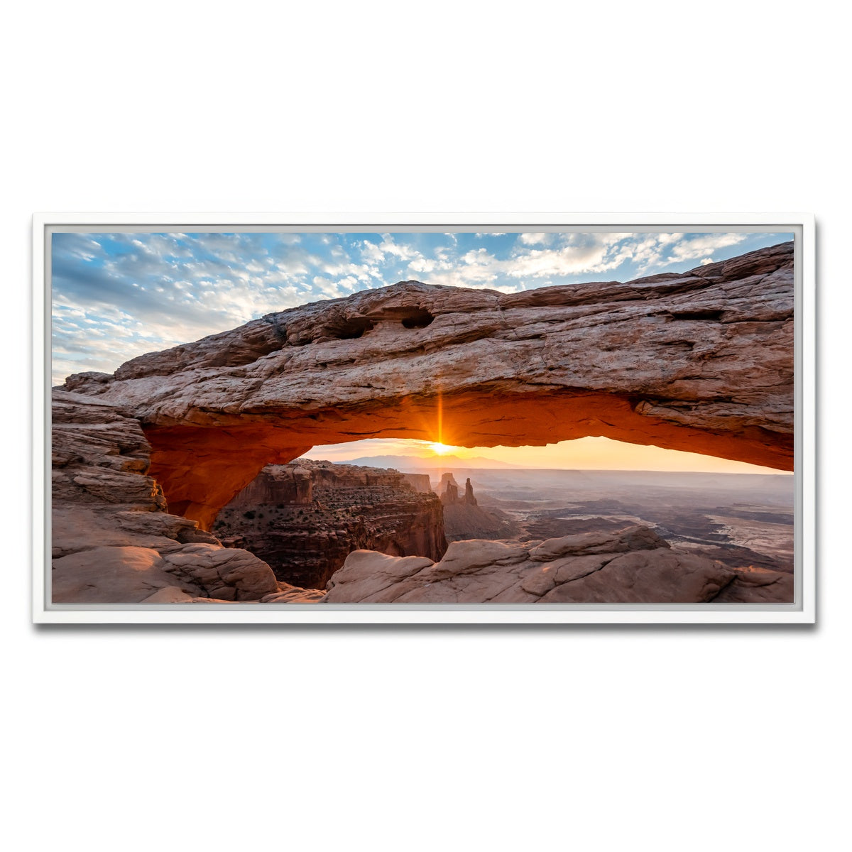 AUTO-MOCKUP WHITE | Mesa at Sunrise | 1 Piece | White Framed Canvas | group=2x1