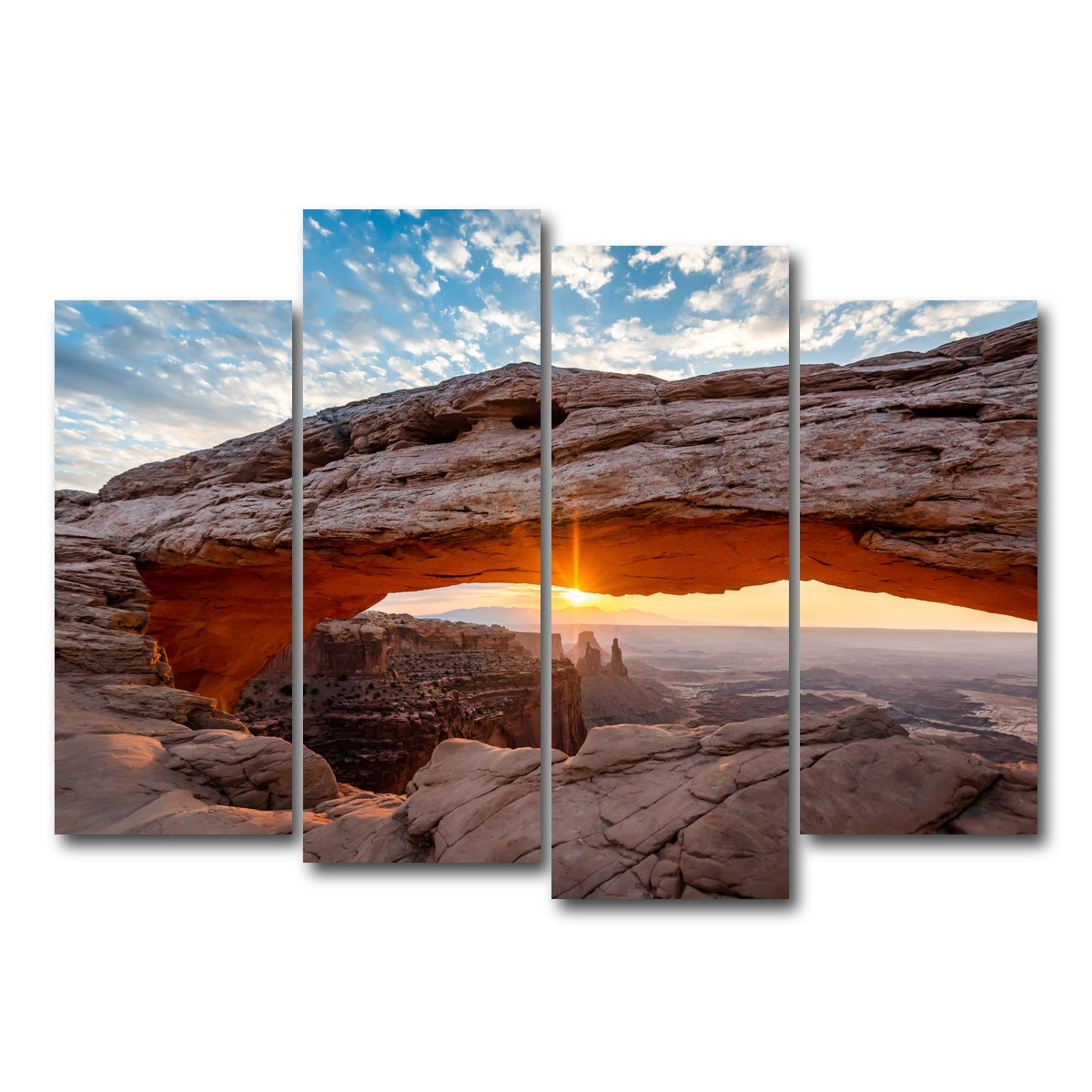 AUTO-MOCKUP WHITE | Mesa at Sunrise | 4 Piece | Gallery Wrap Canvas | group=4_normal