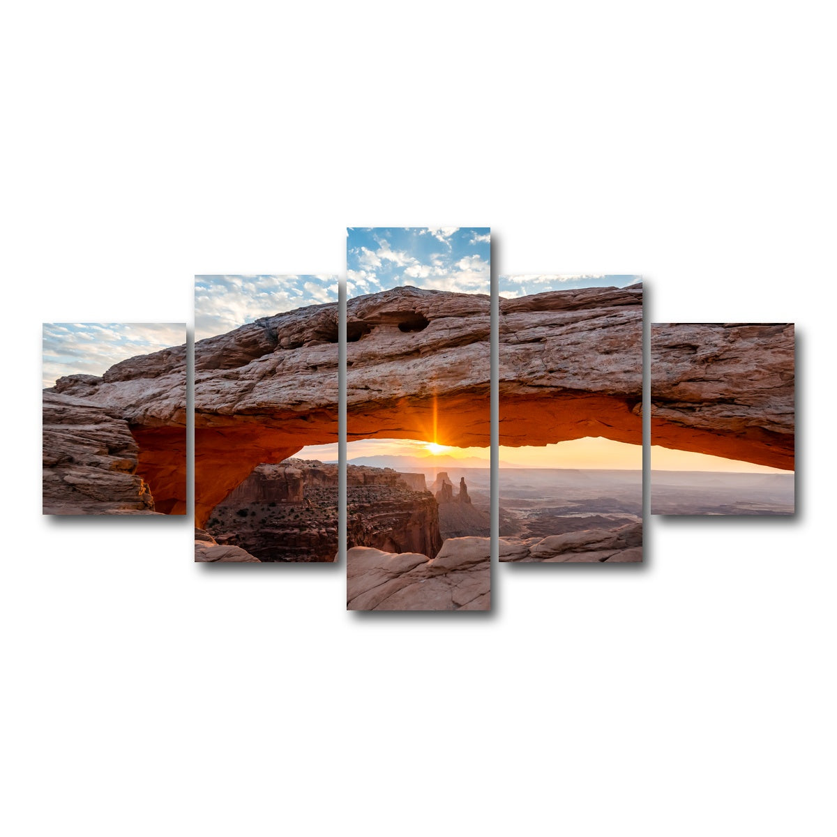 AUTO-MOCKUP WHITE | Mesa at Sunrise | 5 Piece | Gallery Wrap Canvas | group=5_short