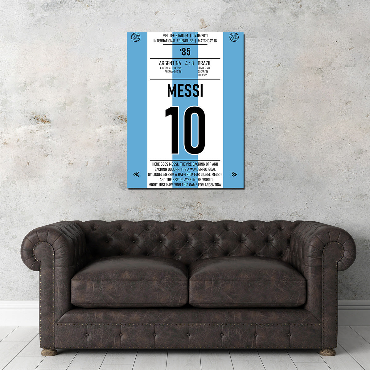 Messi Argentina Wall Art