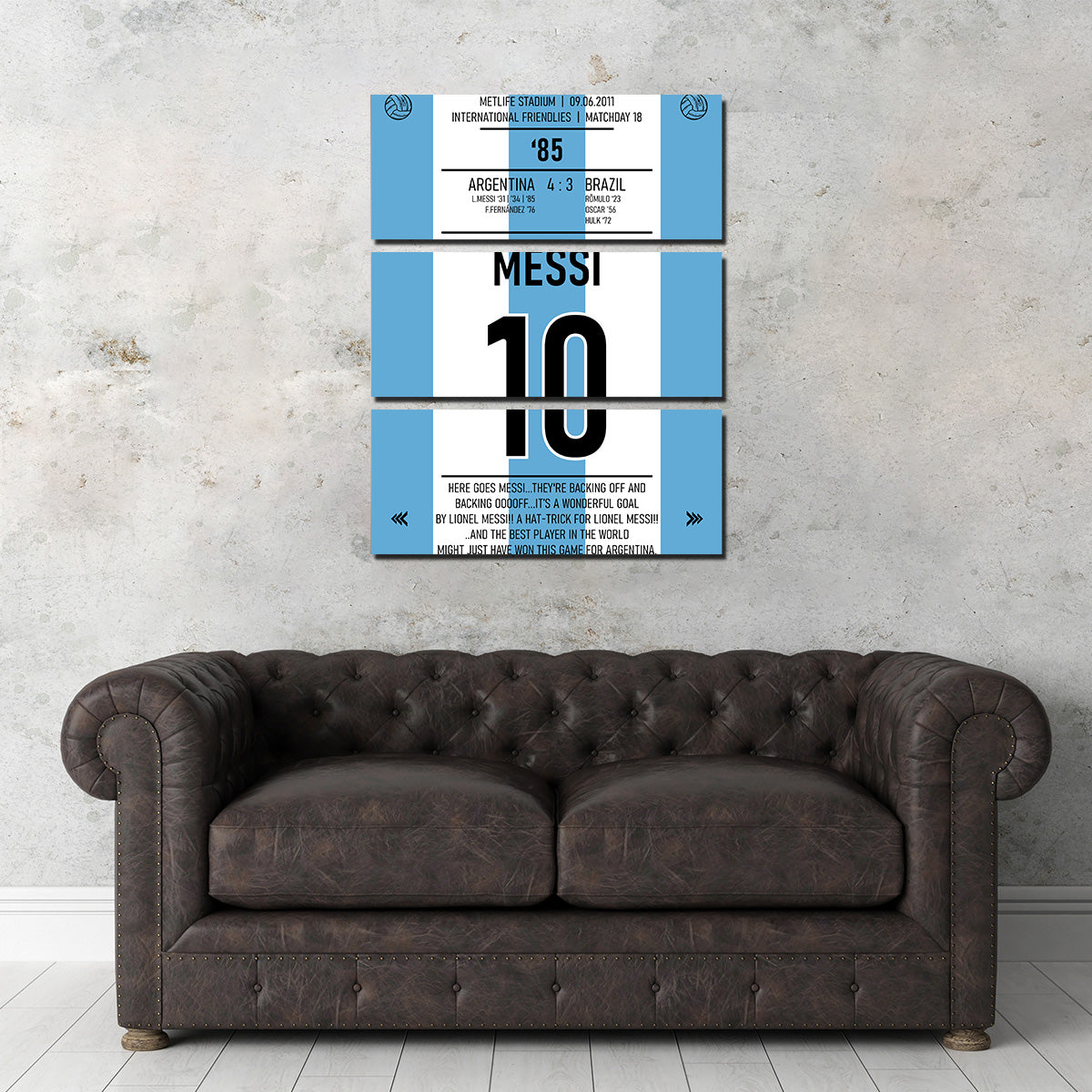 Messi Argentina Wall Art