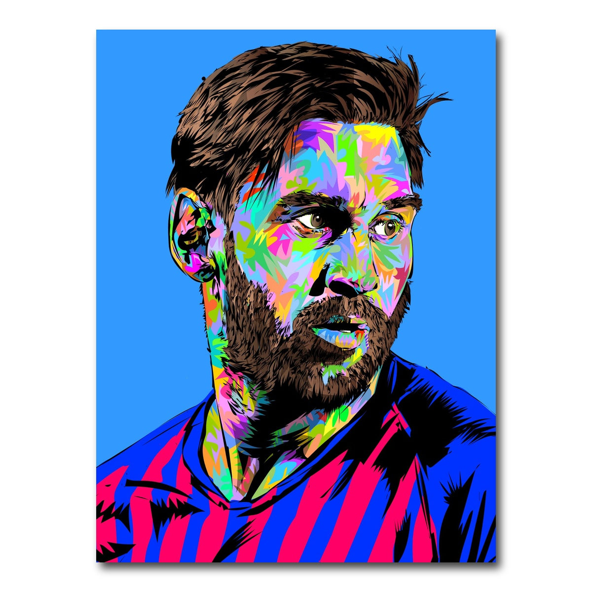 AUTO-MOCKUP WHITE | Messi In Blue | 1 Piece | Gallery Wrap Canvas | group=3x4