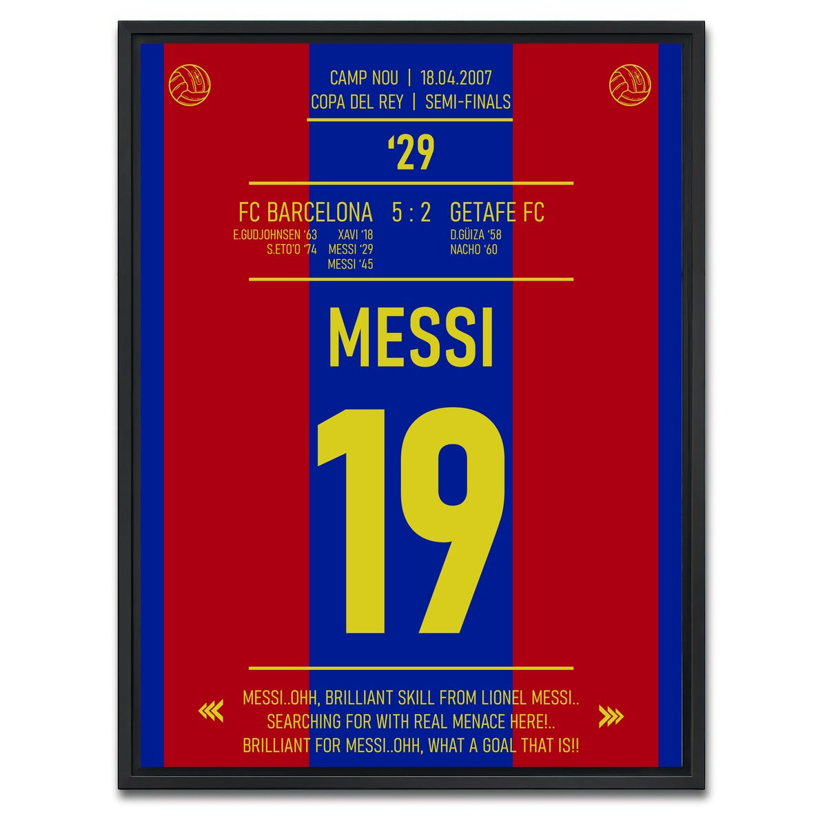 AUTO-MOCKUP WHITE | Messi | 1 Piece | Black Framed Canvas | group=3x4