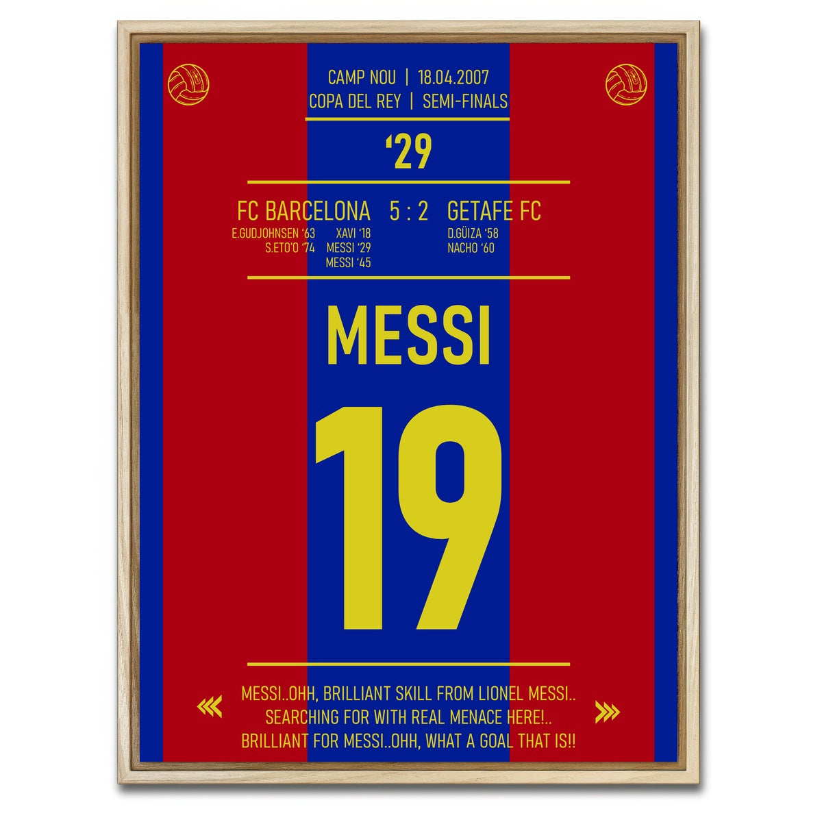 AUTO-MOCKUP WHITE | Messi | 1 Piece | Natural Framed Canvas | group=3x4
