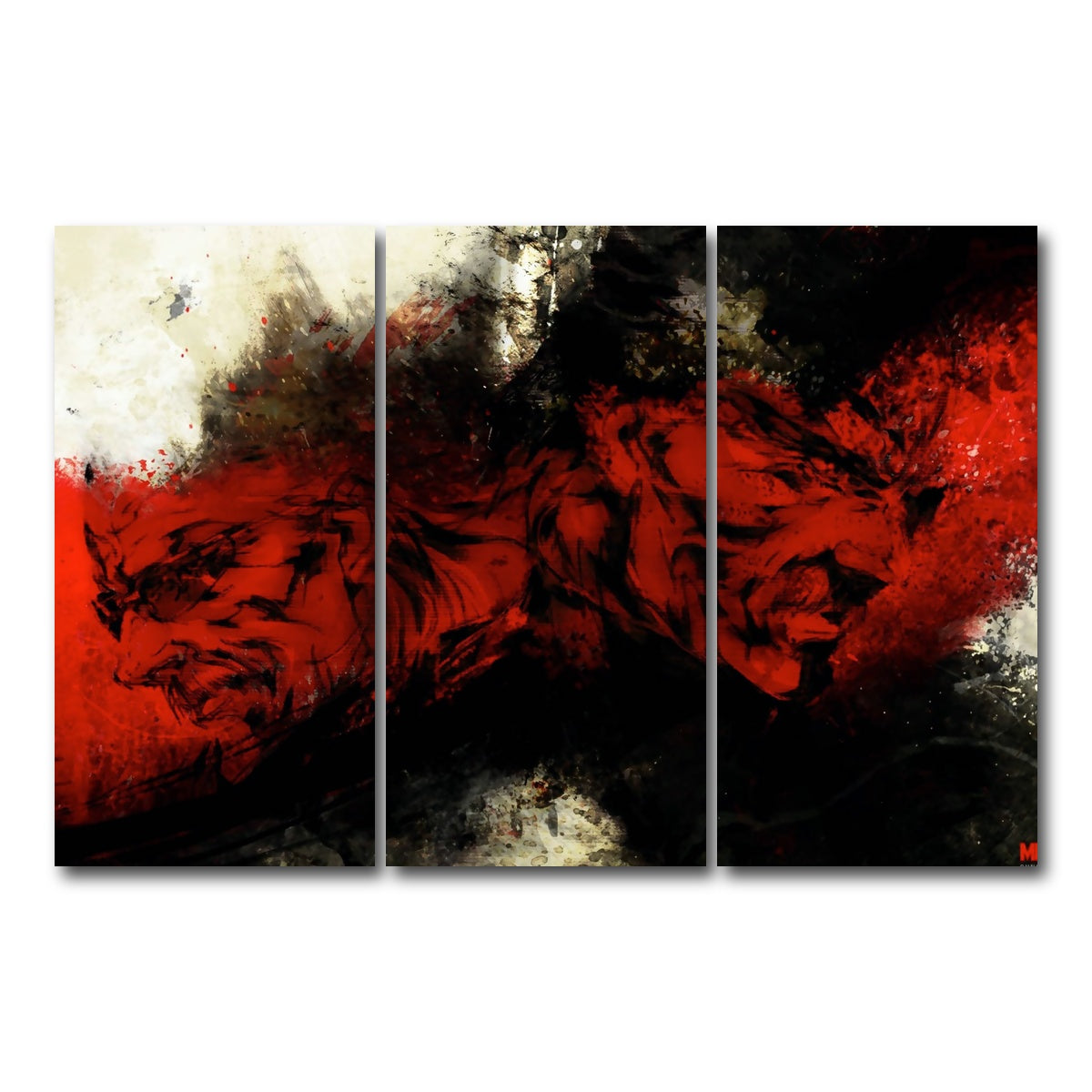 AUTO-MOCKUP WHITE | Metal Gear | 3 Piece | Gallery Wrap Canvas | group=12x24