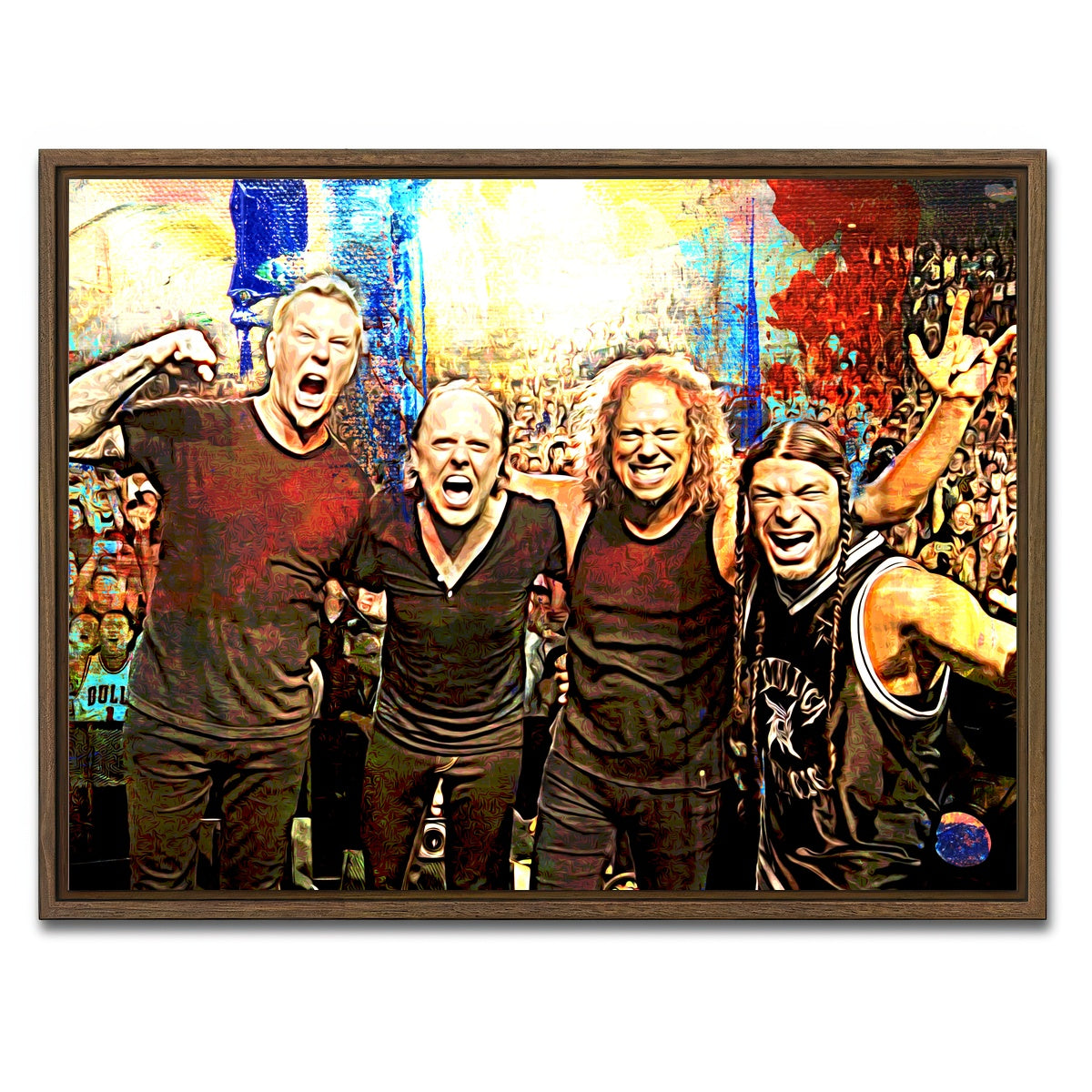 AUTO-MOCKUP WHITE | Metallica | 1 Piece | Walnut Framed Canvas | group=4x3