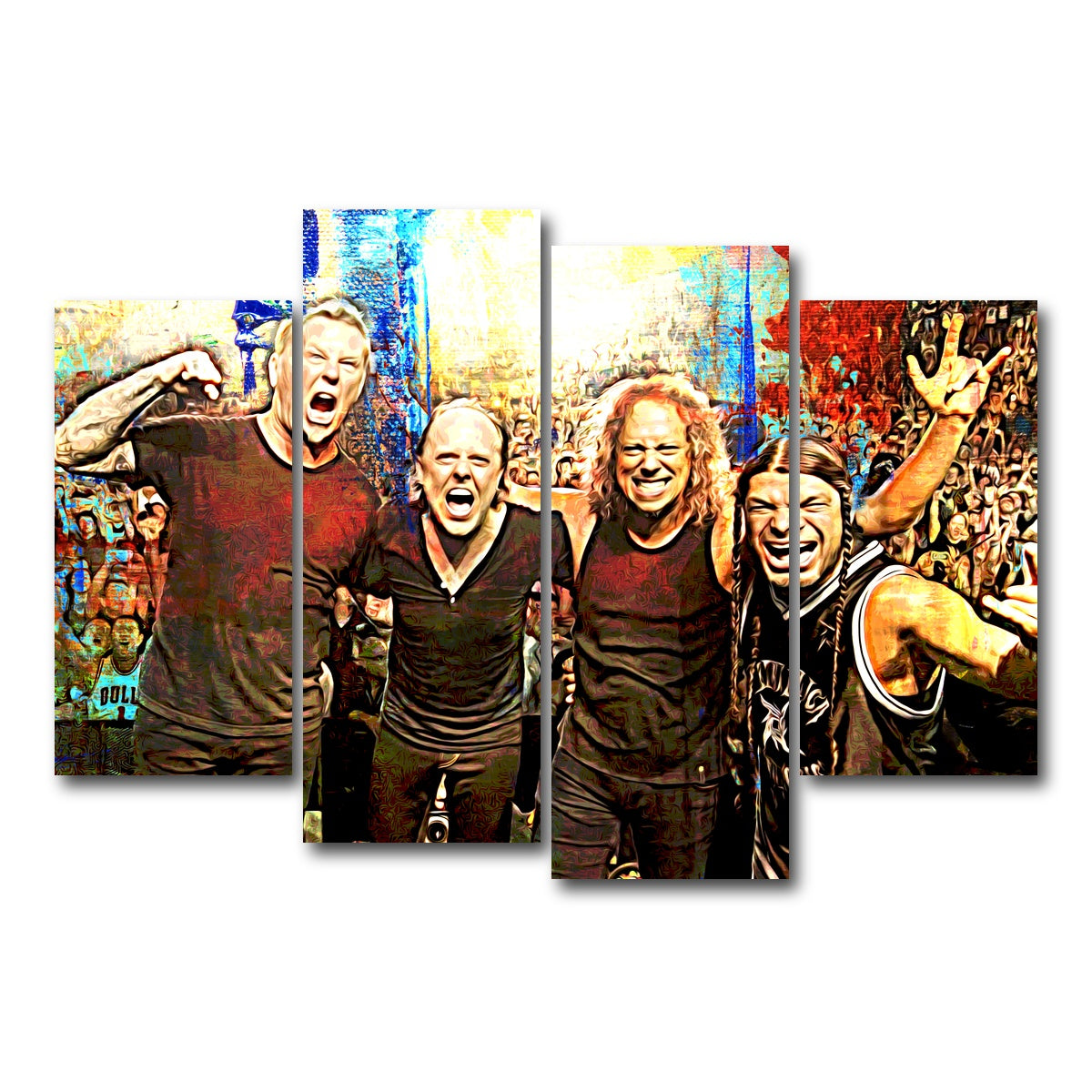 AUTO-MOCKUP WHITE | Metallica | 4 Piece | Gallery Wrap Canvas | group=4_short