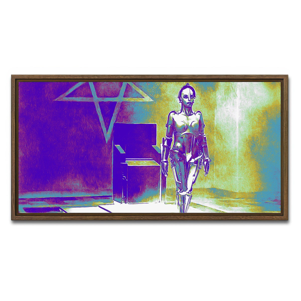 AUTO-MOCKUP WHITE | Metropolis Pop | 1 Piece | Walnut Framed Canvas | group=2x1