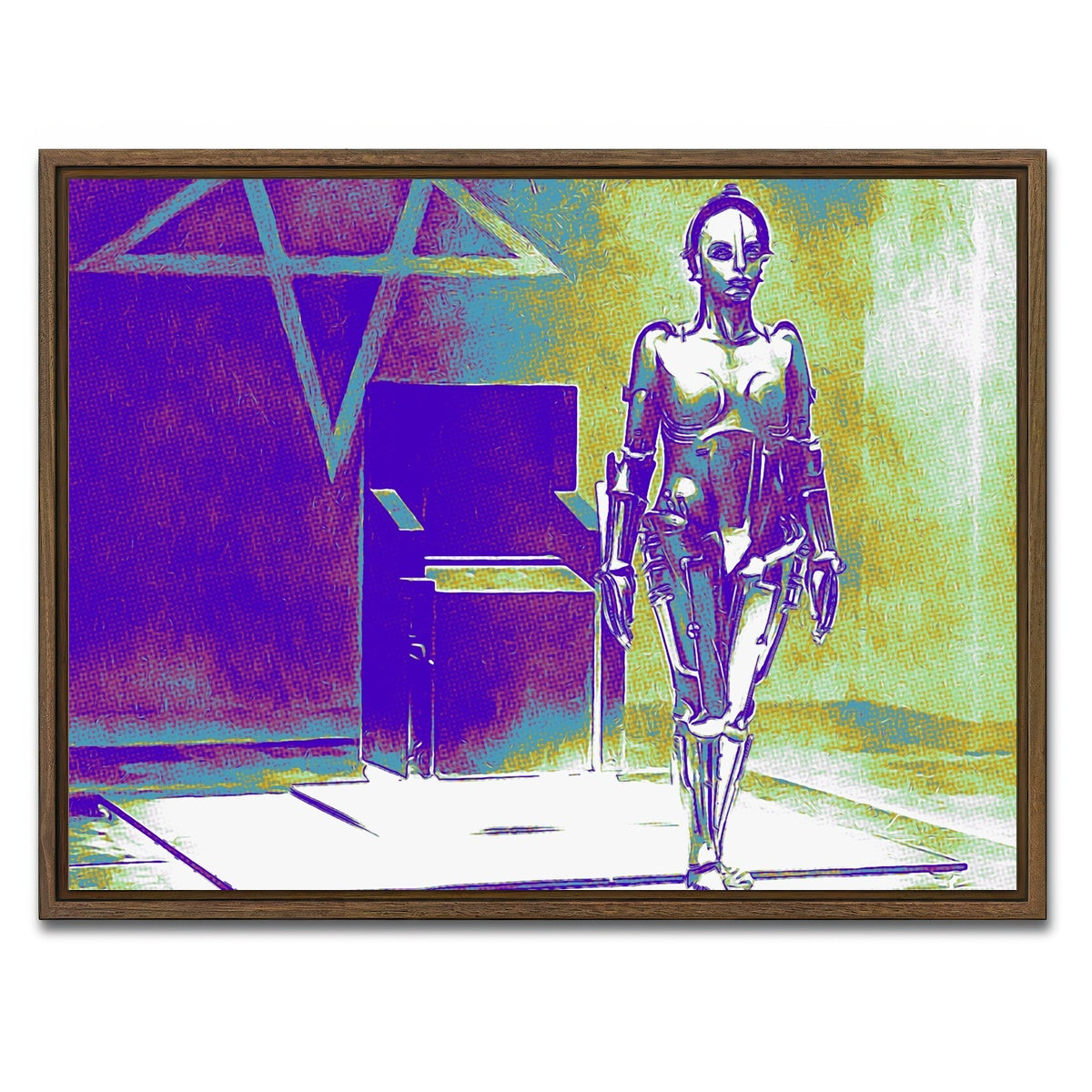 AUTO-MOCKUP WHITE | Metropolis Pop | 1 Piece | Walnut Framed Canvas | group=4x3