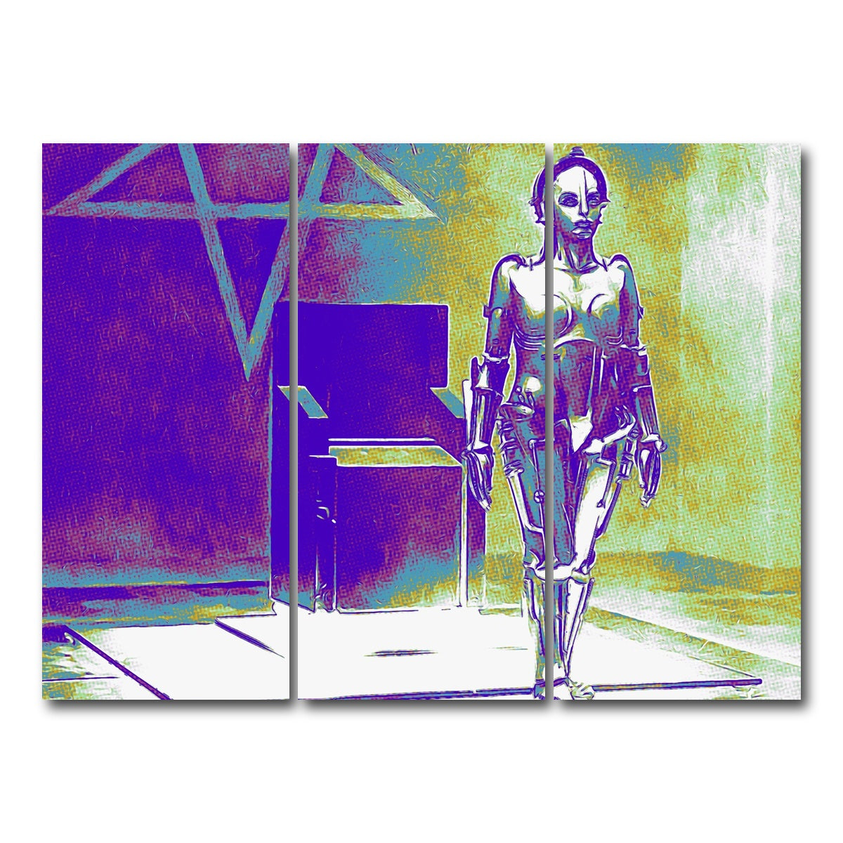 AUTO-MOCKUP WHITE | Metropolis Pop | 3 Piece | Gallery Wrap Canvas | group=8x18