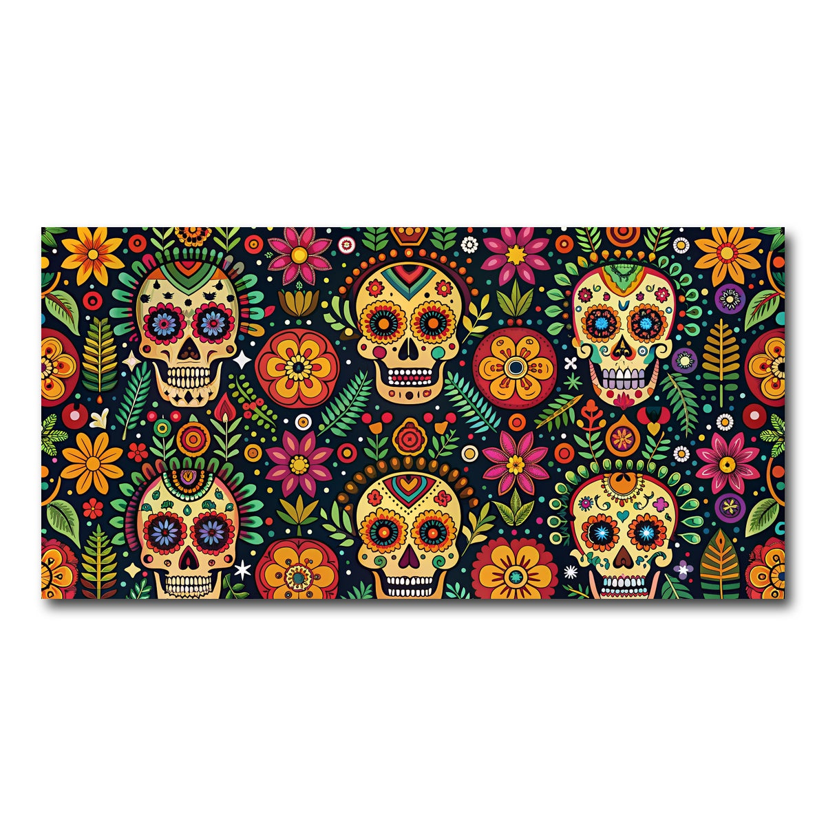AUTO-MOCKUP WHITE | Mexican ethnic pattern | 1 Piece | Gallery Wrap Canvas | group=2x1