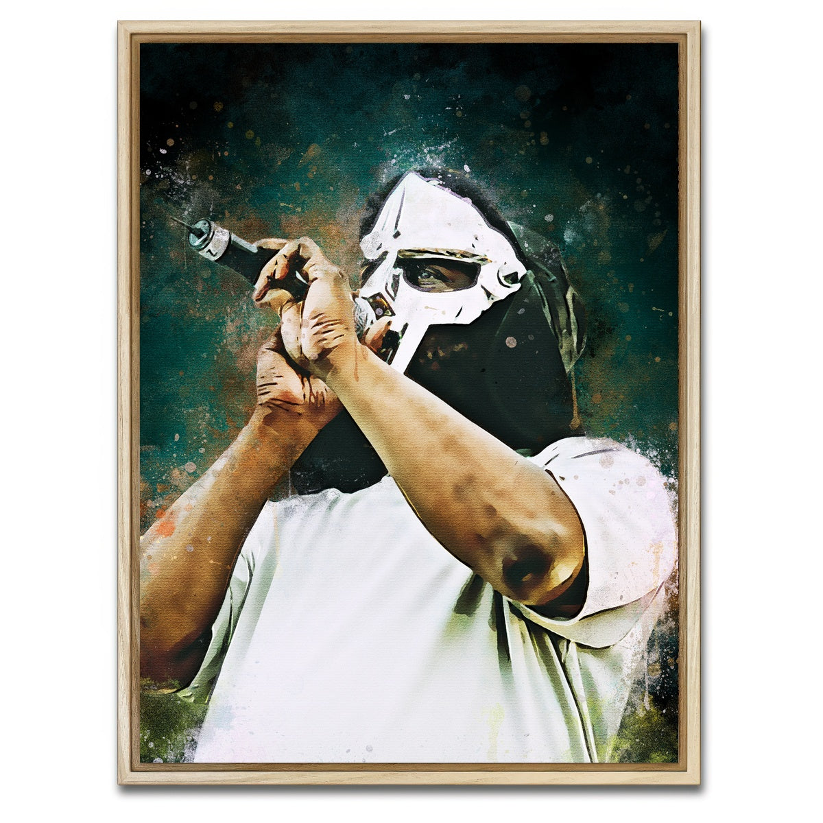 AUTO-MOCKUP WHITE | Mf Doom | 1 Piece | Natural Framed Canvas | group=3x4