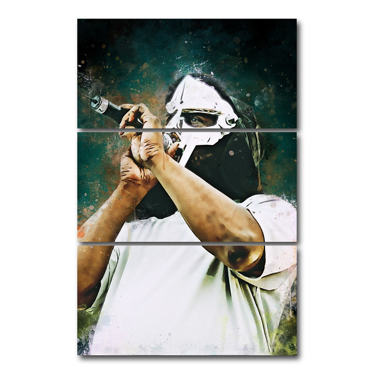 AUTO-MOCKUP WHITE | Mf Doom | 3 Piece | Gallery Wrap Canvas | group=12x24_stacked